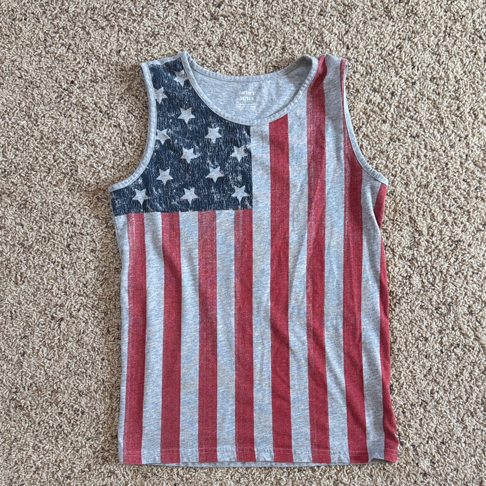 Carter's Stars and Stripes Tank Top - Red, Blue, and Gray
